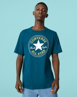 Camisetas Converse Chuck Taylor Patch Para Hombre - Azules | Spain-7206